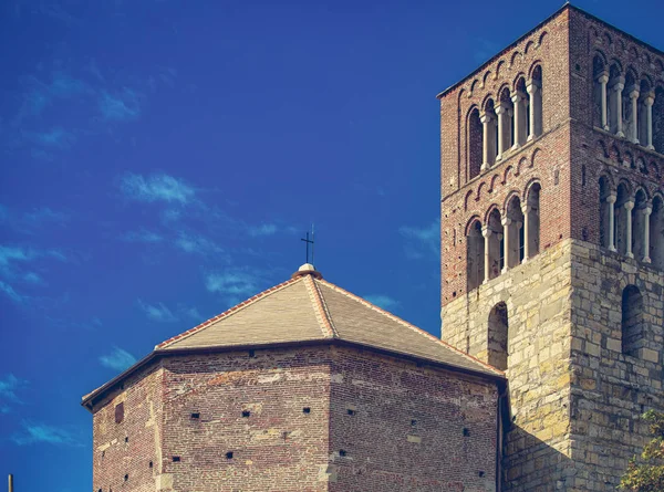 Genova Itália Outubro 2018 Edifício Igreja Católica Italiana Antiga Torre — Fotografia de Stock