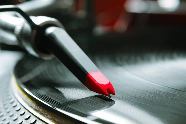 Winylu Rekordy Gracz Gramofon Odtwarzania Analogowego Rekord Muzyką Gramofony Igły — Zdjęcie stockowe