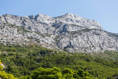 Hırvatistan'da güzel dağ Biokovo.Yürüyüş için popüler turistik yer.