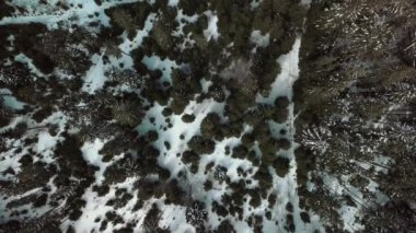 Bukovel 'de drone videosu. Karpat Dağları