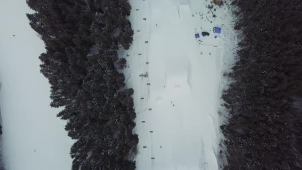 Drone Video Bukovel Karpaterna — Stockvideo