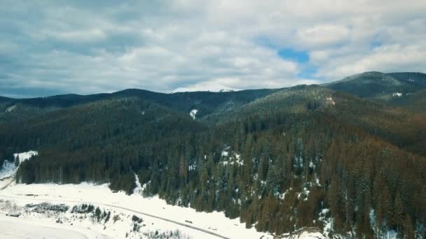 ブコヴェリのドローンビデオ カルパティア山脈 — ストック動画