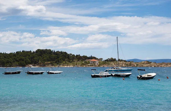 Barcos Mar Mediterráneo Croacia Naturaleza Viajes — Foto de Stock