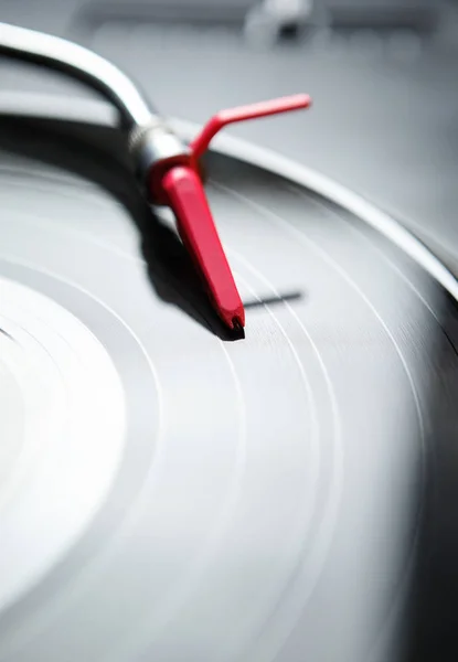 Club Equipment Stage Bright Lights Professional Turntable Player Old Analog — Stock Photo, Image