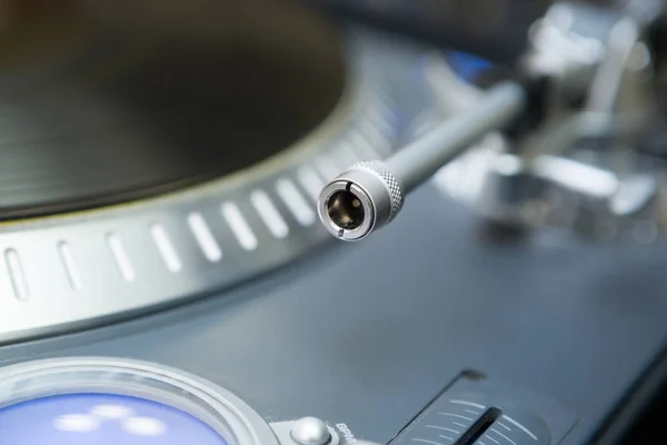 Hifi Audio Equipment Music Show Cool Party Turntable Scratch Records — Stock Photo, Image