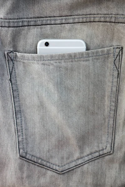 Großes Modernes Smartphone Der Hosentasche Von Jeans Kaufen Sie Neues — Stockfoto