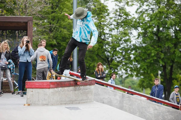 Moskova Mayıs 2016 Yaz Sokak Kaykay Yarışması Açık Skate Park — Stok fotoğraf