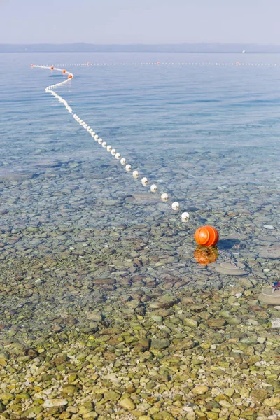 Safety Buoys Drifting Adriatic Sea Keep Sailors Swimmers Away Dangerous — Stock Photo, Image