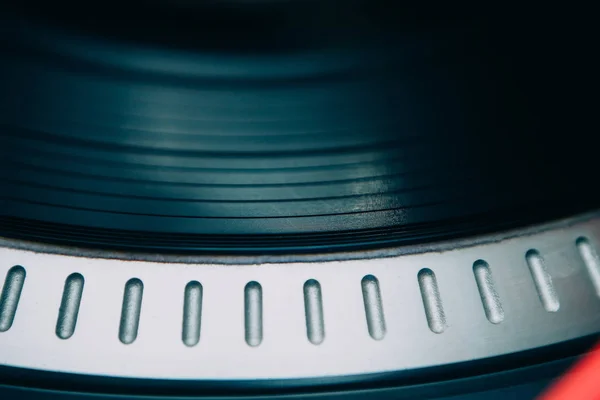 Gira Discos Vinil Perto Tecnologia Som Analógico Para Tocando Música — Fotografia de Stock