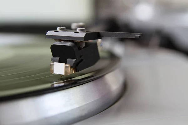 Giradischi Con Disco Musicale Vinile Utile Discoteca Tema Retrò — Foto Stock