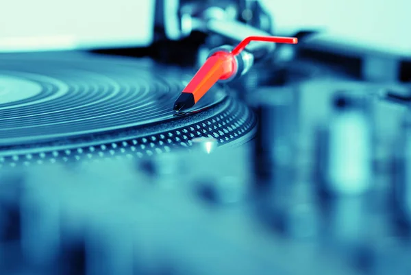 Professional Audio Equipment Turntable Playing Record Music — Stock Photo, Image