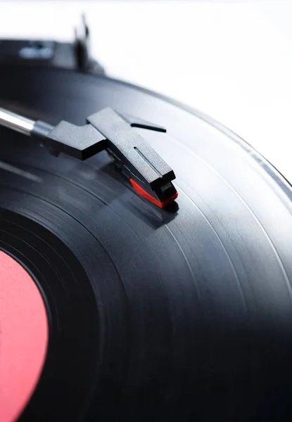 Reto Hipster Muzyki Vintage Urządzenia Elektronicznego Słuchania Płyty Winylowe — Zdjęcie stockowe
