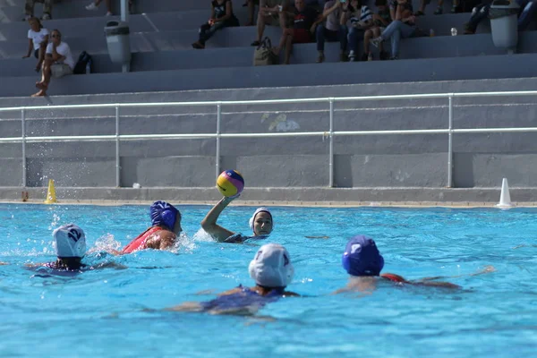 Atene Ottobre 2012 Campionato Femminile Pallanuoto Donne Giocano Pallanuoto Piscina — Foto Stock