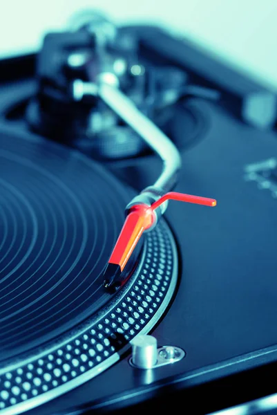 Professional Audio Equipment Turntable Playing Record Music — Stock Photo, Image