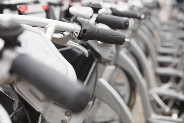 Styret Cyklar Rental Plocka Upp Station Hyra Cykel Billigt Och — Stockfoto