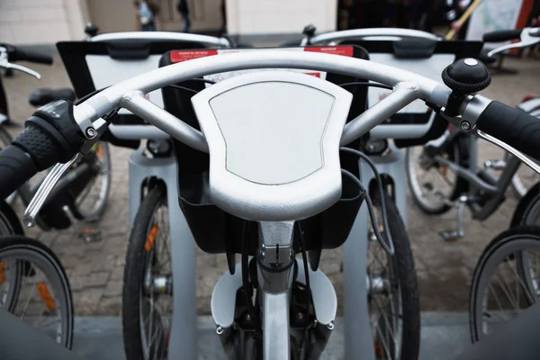 Fahrradverleih Station Der Stadtstraße Fahrrad Bereit Zur Abholung — Stockfoto