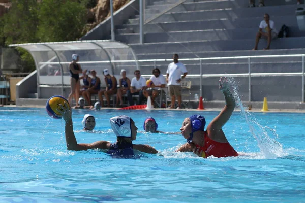 Atene Ottobre 2012 Campionato Femminile Pallanuoto Donne Giocano Pallanuoto Piscina — Foto Stock