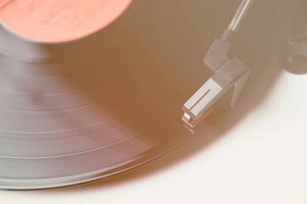 Retro Hipster Musikplayer Vintage Elektronisches Gerät Zum Hören Von Schallplatten — Stockfoto