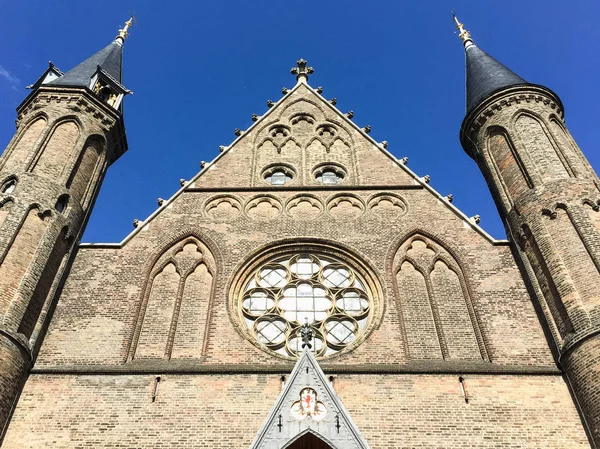 Hague Países Baixos Abril 2018 Antigo Templo Católico Centro Cidade — Fotografia de Stock