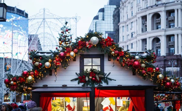 Moskou Januari 2017 Nieuwjaar Viering Hoofdstad Van Rusland Versierde Exterieur — Stockfoto