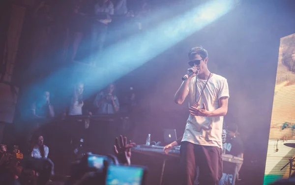 Moscow Setembro 2015 Grande Concerto Rapper Kravz Boate Cantora Hip — Fotografia de Stock