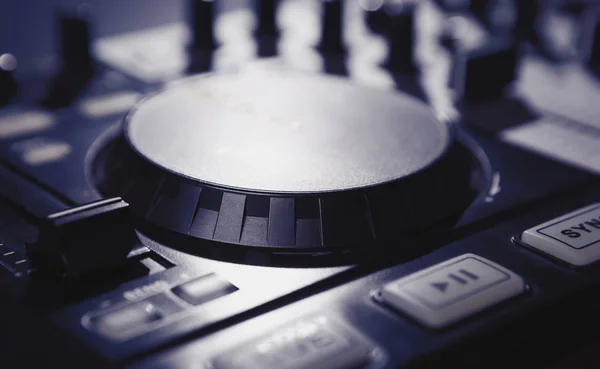 Midi Controller Dek Drukknop Schijf Schotel Spelen Focus Disc Jockey — Stockfoto