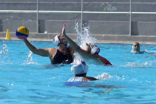 Atenas Outubro 2012 Campeonato Feminino Pólo Aquático Mulheres Jogam Pólo — Fotografia de Stock