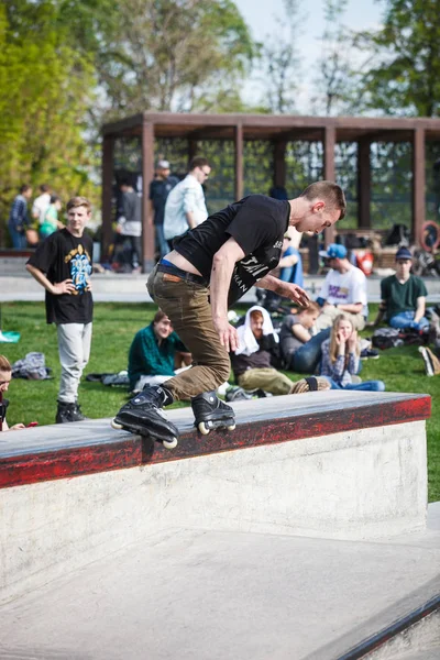 Moskou Mei 2016 Agressieve Skaten Competitie Picknick Plaatsvond Skate Park — Stockfoto