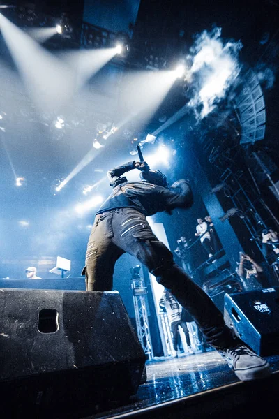 Moskwa Grudnia Travis Scott Występując Glavclub Moskwie Grudnia 2014 — Zdjęcie stockowe