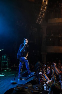 Moskova - 5 Aralık, 2015: sunumu Scriptonite Red Club, uzun zamandır beklenen albüm rap şarkıcıları Basta, Jillz yanında