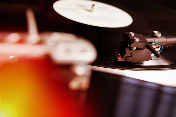 Giradiscos Con Disco Vinilo Musical Tema Retro —  Fotos de Stock