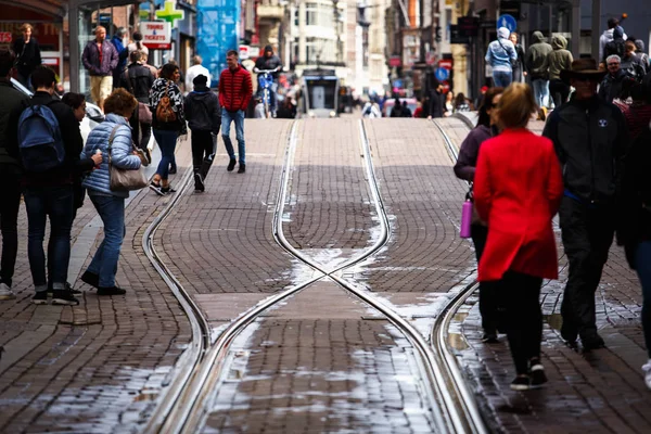 City Street Amsterdam Netherlands — Stock Photo, Image