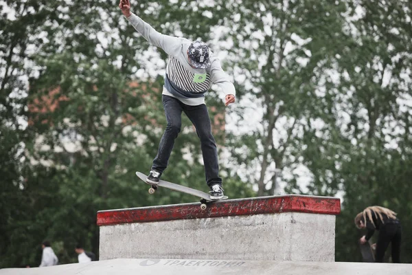 Mosca Maggio 2016 Street Skateboard Contest Cura Levi Traektoriya Board — Foto Stock