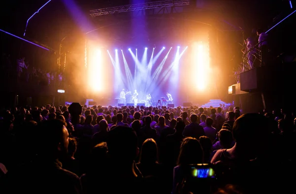 Moscú Junio 2015 Enorme Multitud Conciertos Concierto Banda Hip Hop — Foto de Stock