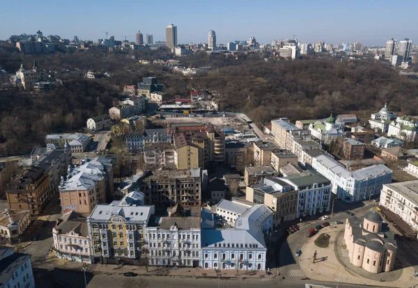 Kiev April 2018 Antenn Drönare Foto Arsenalna Ligger Centrum Kiev — Stockfoto