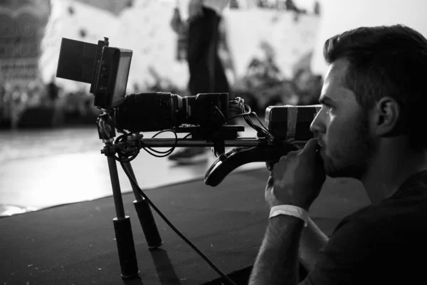 Oděsa Ukrajina Srpen 2017 Profesionální Digitální Videokamera Pro Televizní Vysílání — Stock fotografie