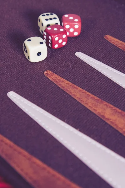 Tärningar Att Spela Backgammon — Stockfoto