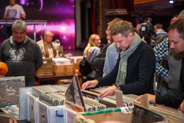 Kiev Ukraine November 2018 Vintage Vinyl Record Flea Market Club — Stock Photo, Image