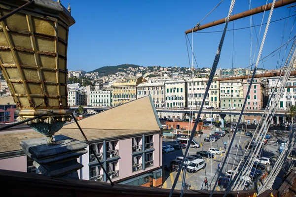 Genova Italia Ottobre 2018 Grande Nave Pirata Legno Nettuno Nel — Foto Stock