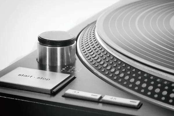 Partie Tourne Disque Vinyle Sur Fond Blanc — Photo