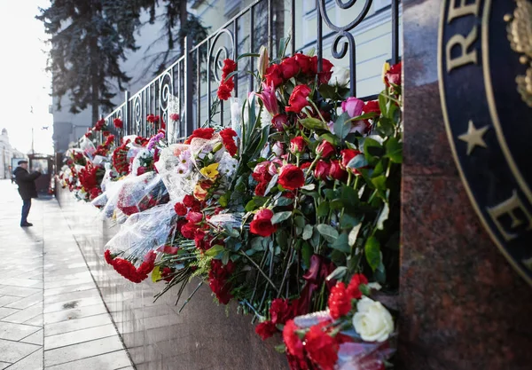 Moscú Noviembre 2016 Conmemoración Con Flores Embajada República Cuba Pueblo — Foto de Stock