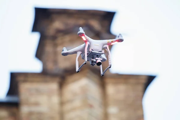 Kiev Ukrajna 2018 Június Repülő Dji Phantom Drone Minőségű Videokamera — Stock Fotó