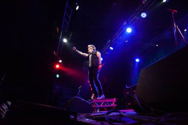 Moskova - 28 Haziran, 2015: Papa Roach ve onların solisti Jacoby Shaddix gerçekleştirme Ray sadece Arena Rusya'da yaşamak