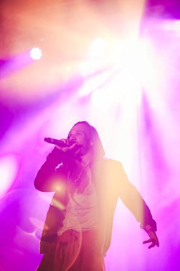 Moskova, Rusya - 5 Eylül, 2015: Ligalize Method Man konser Street yangın Festivali öncesi ısınma Mc