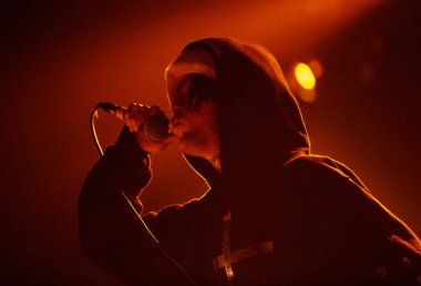 Moskova - 30 Mart, 2017: rapçi Lil dikizlemek konser gece kulübü.