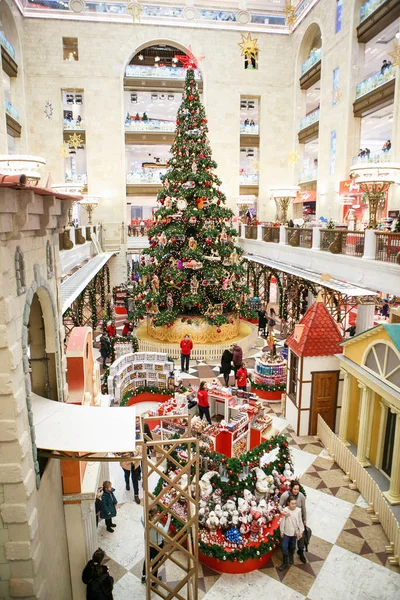 Moskou November 2016 Ingerichte Mall Interieur Moskou — Stockfoto