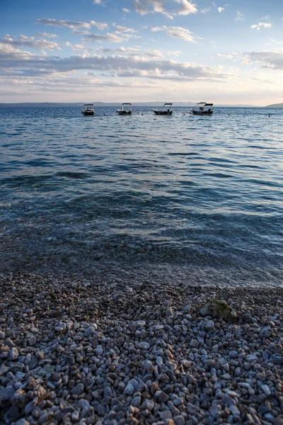 Tujuan Wisata Musim Panas Pantai Eksotis Laut Adriatik Croatia Vertikal — Stok Foto