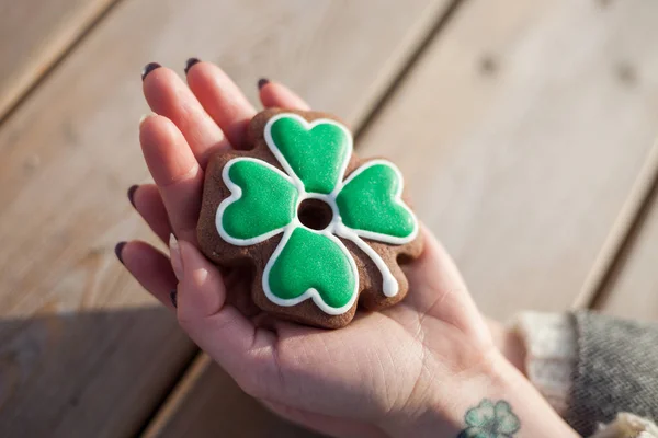 Tradición Irlandesa Para Hornear Galletas Inteligente Para Día San Patricio —  Fotos de Stock