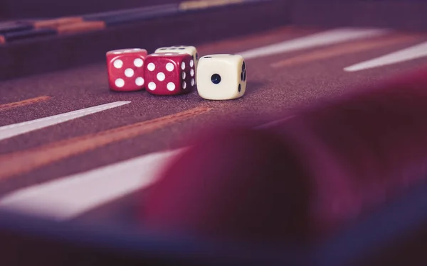 Dices Listo Para Jugar Backgammon — Foto de Stock