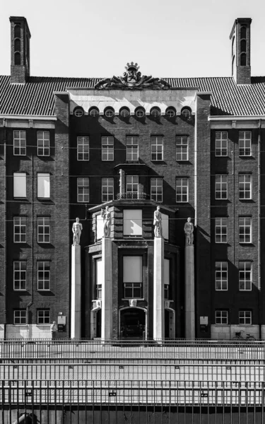 Χάγη Κάτω Χώρες Απριλίου 2018 Όμορφο Παλιό Σπίτι Κολώνες Στο — Φωτογραφία Αρχείου